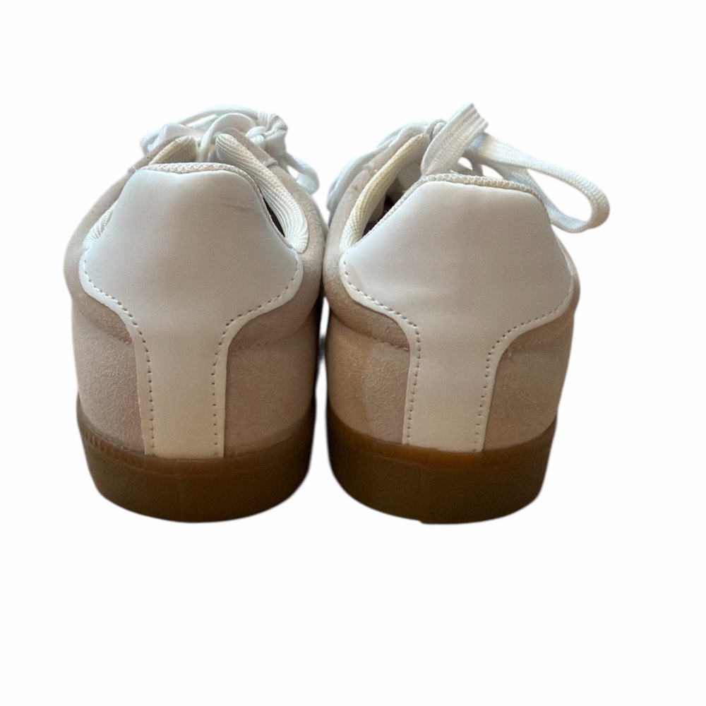 French Connection Austra Beige and White Sneakers - Picture 4 of 10